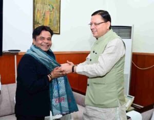 मुख्यमंत्री पुष्कर सिंह धामी से फिल्म अभिनेता राजपाल यादव ने