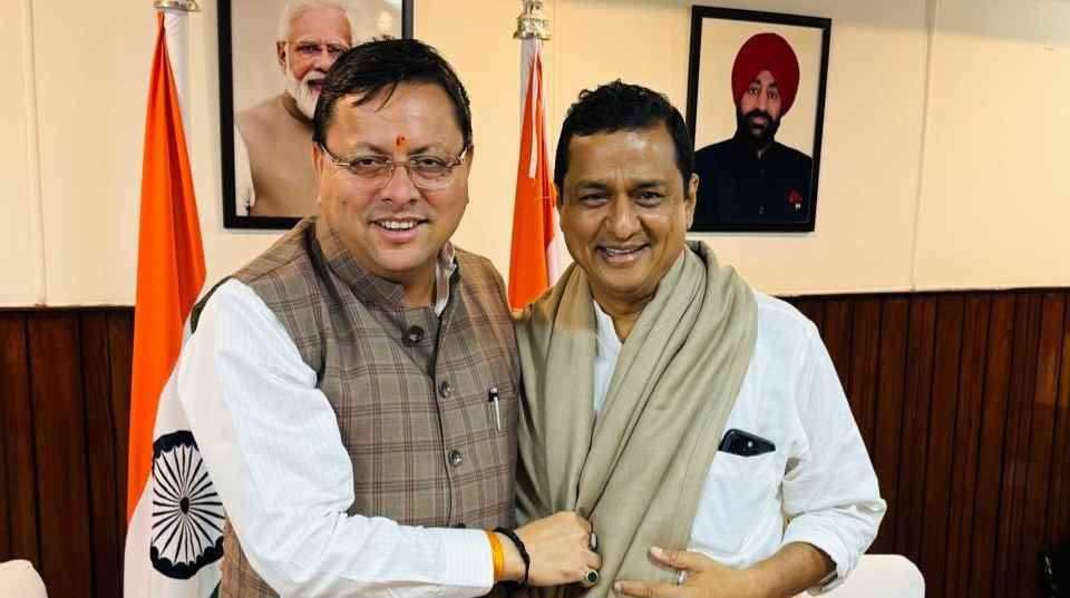 सीएम धामी और सांसद अनिल बलूनी की दिल्ली उत्तराखंड सदन